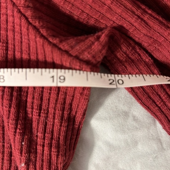 Kancystore Maroon Lace Sleeve Long Sleeve Top - Picture 9 of 12